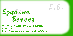 szabina berecz business card